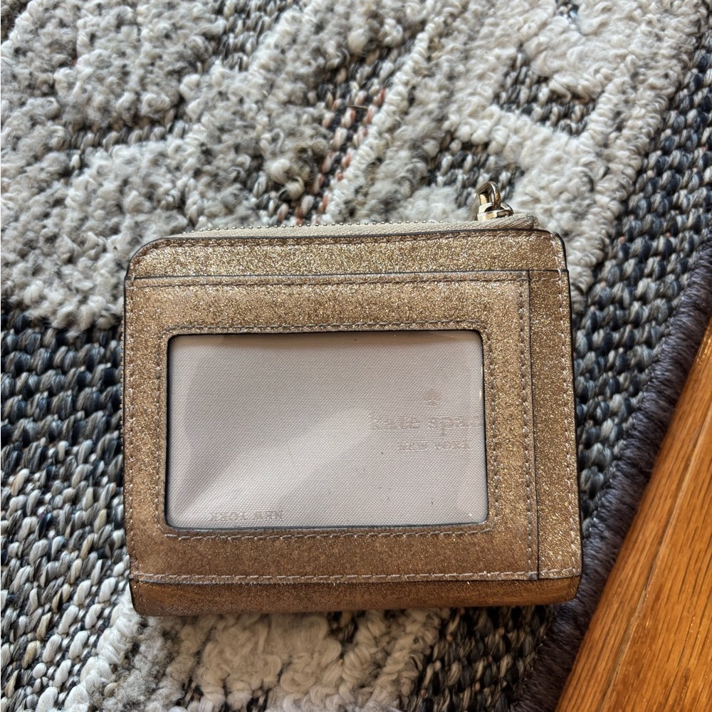 Kate Spade Pink/Gold Glitter Wallet - Picture 2 of 5